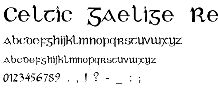 Celtic Gaelige Regular font